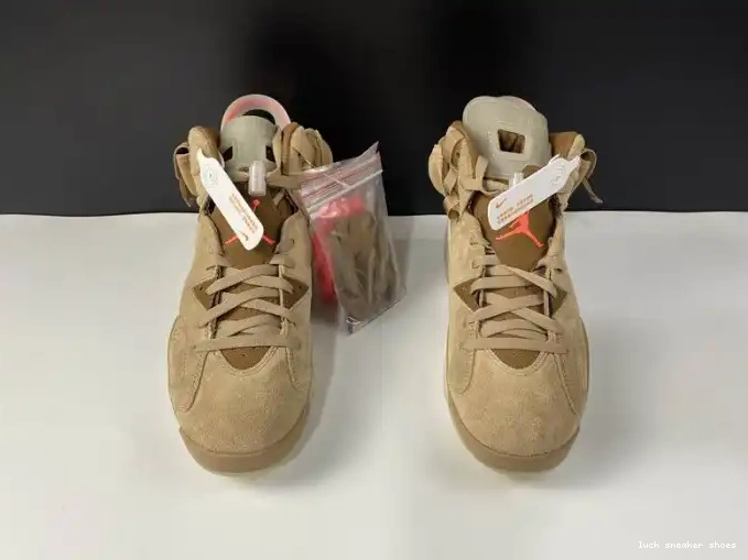 Cheap LUCY 6 British Travis Scott DH0690-200 Khaki Jordan Air Retro 0418